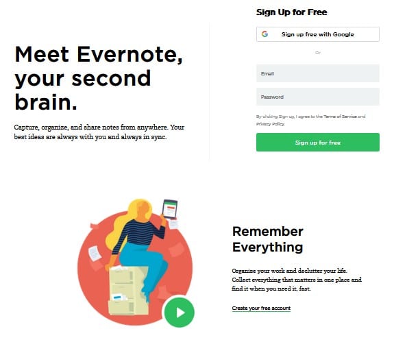 can the brain replace evernote