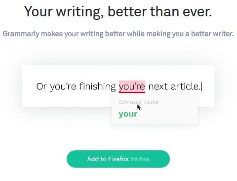 Grammarly screenshot